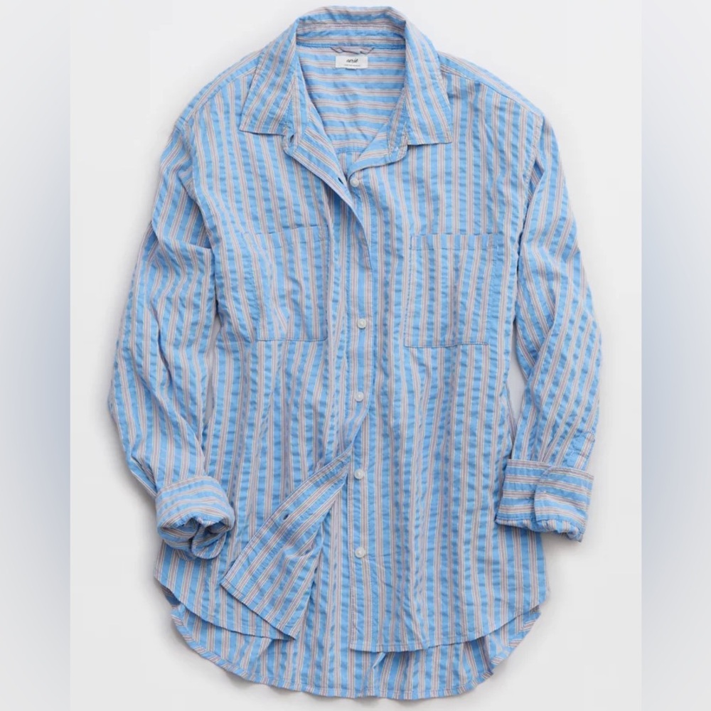 Aerie Off-Duty Seersucker Shirt